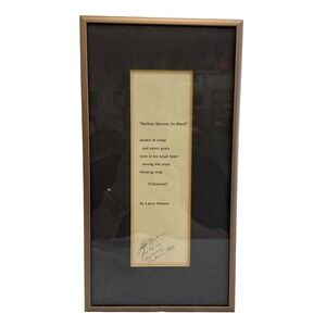 Lance Henson Cheyenne Poem "Buffalo Marrow On Black" Framed Art Print‎